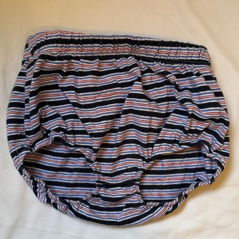 Charming Striped Kids Dress in Navy Red and White 24 m - Picture 7 of 8